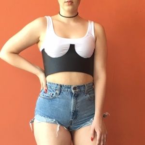 ASOS Retro Luxe Leather Bustier